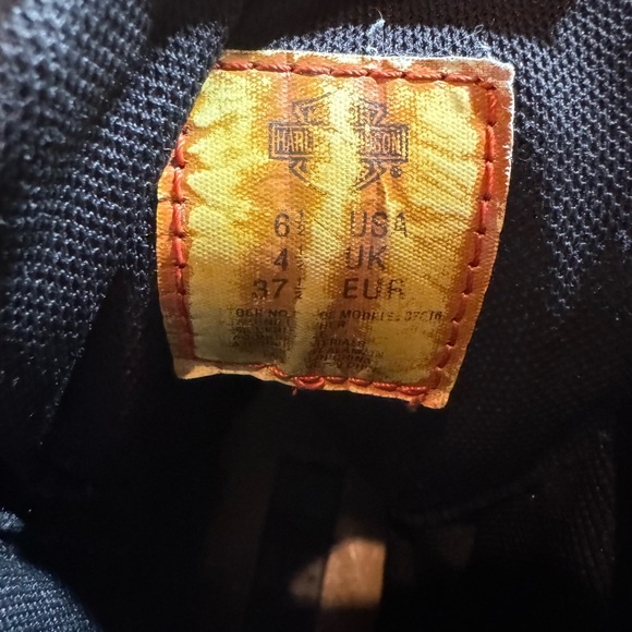 HARLEY-DAVIDSON Motorcycle Boots Inside Zip Black Cowhide Leather Size6.5 - Picture 6 of 6